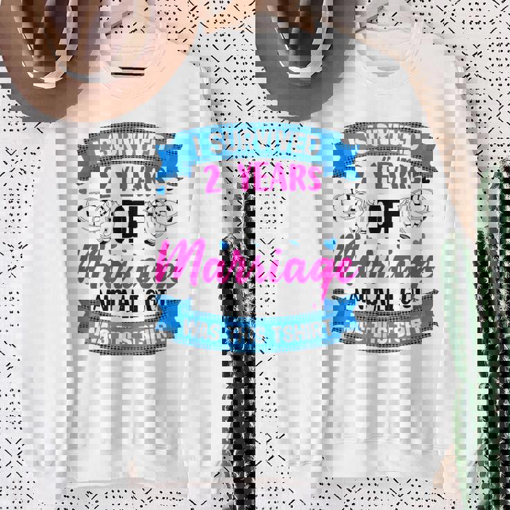 結婚2年 結婚2周年 スウェットシャツ 年配の女性への贈り物