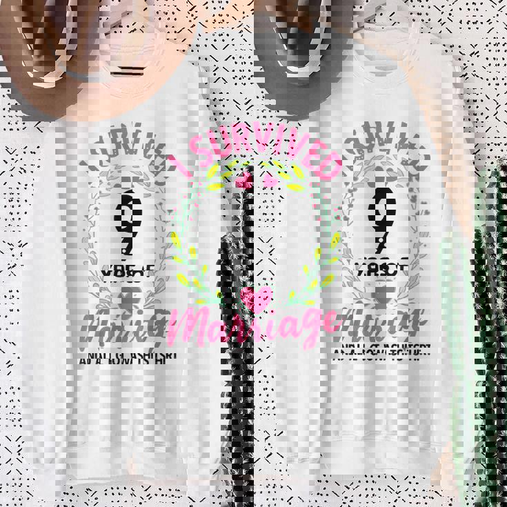 結婚9年 結婚9周年 スウェットシャツ 年配の女性への贈り物