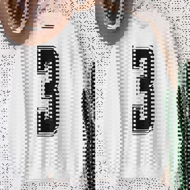 背番号 3 チーム短大スポーツ背番号付きユニフォーム スウェットシャツ 年配の女性への贈り物