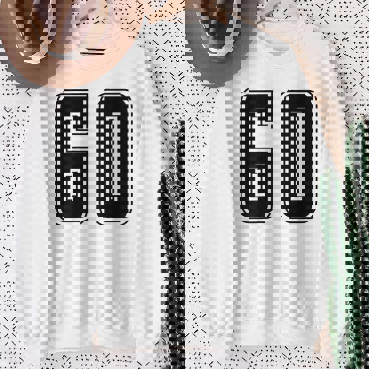 背番号 60 チーム短大スポーツ背番号付きユニフォーム スウェットシャツ 年配の女性への贈り物