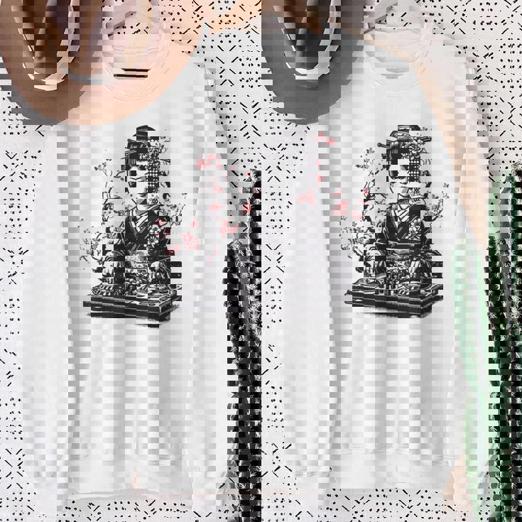 芸者 Dj 着物 和 美的 原宿 スウェットシャツ 年配の女性への贈り物