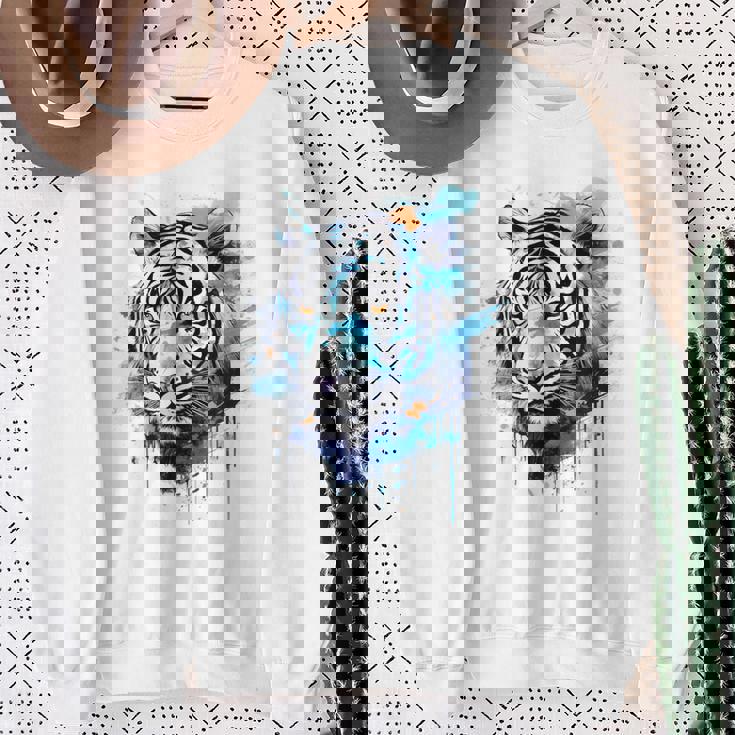 虎のアートワーク 動物園の動物 虎 スウェットシャツ 年配の女性への贈り物