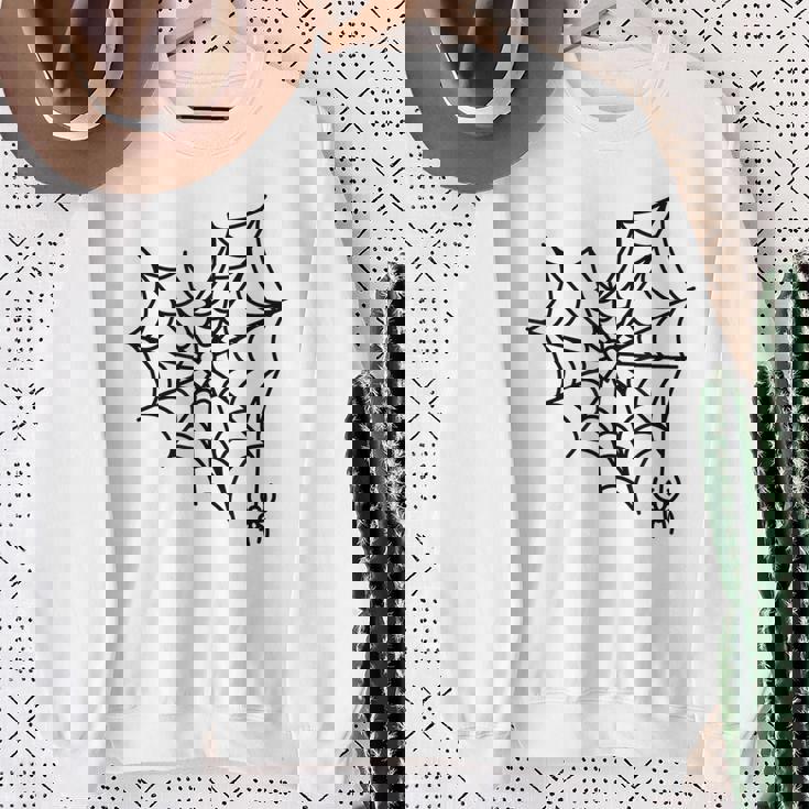 蜘蛛の巣 ハート かわいい ハロウィン ゴス スウェットシャツ 年配の女性への贈り物