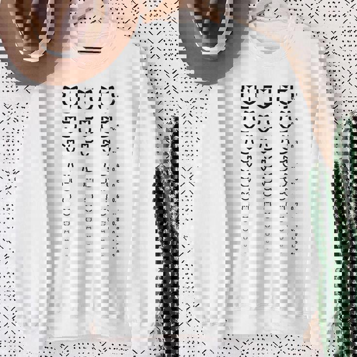 視力検査 猫 ネコの飼い主 ねこの飼い主 おもしろ 愛猫家 猫の飼い主 ネコ好き ネコ 猫好き ネコ好き スウェットシャツ 年配の女性への贈り物