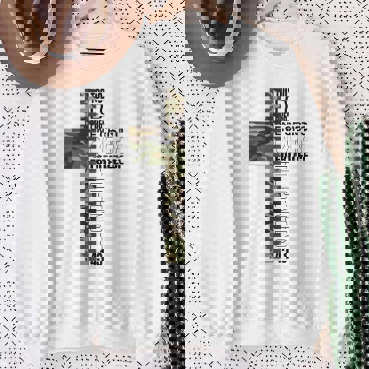 迷彩 スペイン語 聖書 一節 クリスティアーノerso スウェットシャツ 年配の女性への贈り物