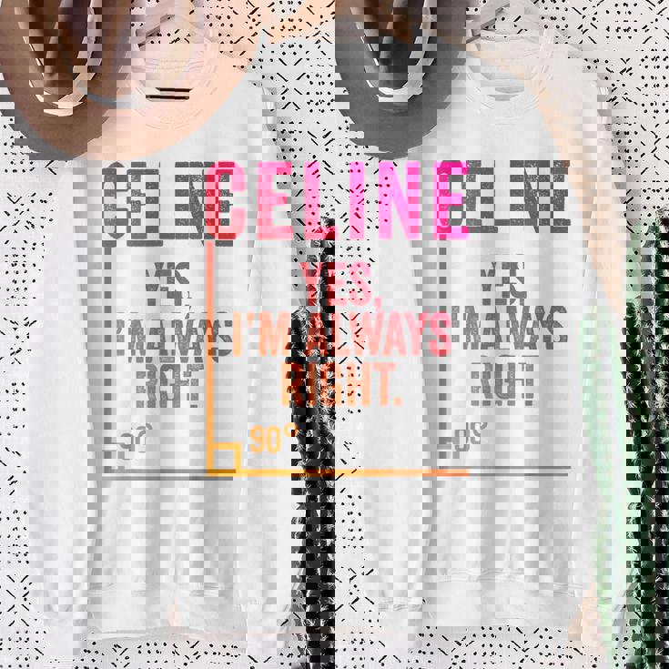 面白いセリーヌ 面白いセリーヌ 名前 誕生日シャツ ギフト スウェットシャツ 年配の女性への贈り物