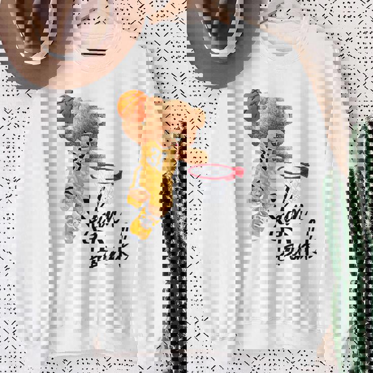 面白いテディベア スラムダンク テディベア バスケットボール スウェットシャツ 年配の女性への贈り物