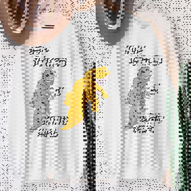 面白いヒョウモントカゲモドキ 発言するトカゲ 爬虫類 スウェットシャツ 年配の女性への贈り物