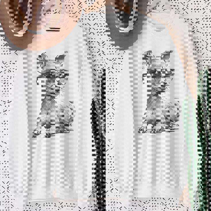 面白いミニチュアピンシャードッグミニピンサングラスデザイン。 スウェットシャツ 年配の女性への贈り物