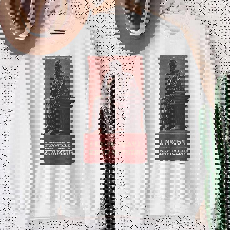 面白い哲学ギフト 哲学者のためのギリシャ語の引用 長袖tシャツ スウェットシャツ 年配の女性への贈り物