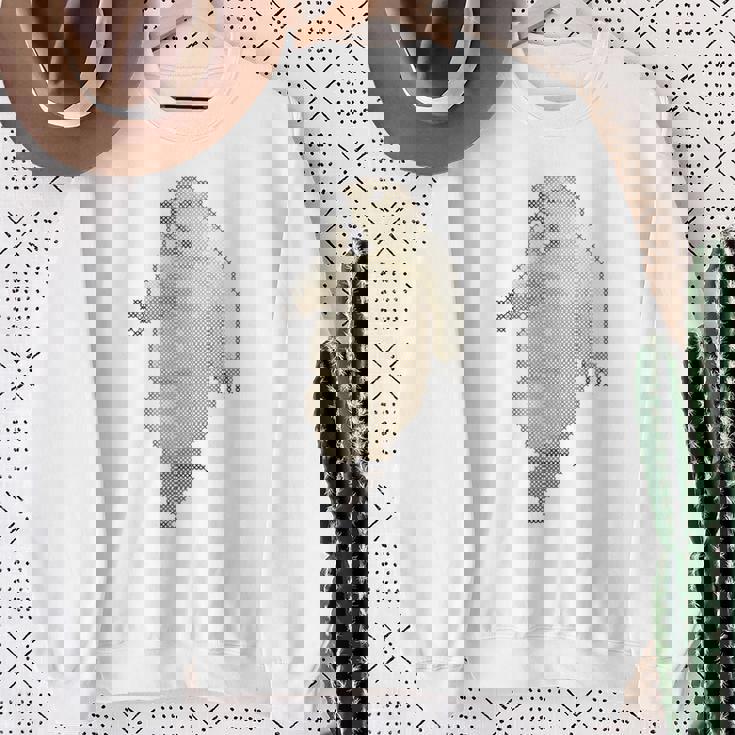 驚愕した マーモット ステッチ デザイン おもしろい 動物 レトロゲーム ドット絵 スウェットシャツ 年配の女性への贈り物