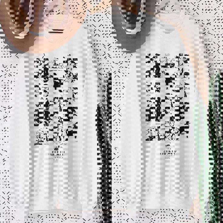 黒柴たくさん かわいい柴犬 柴犬イラスト スウェットシャツ 年配の女性への贈り物