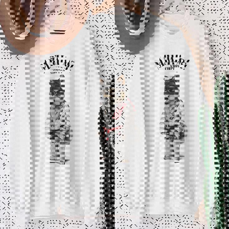 黒柴犬 柔道空手マスター 白柔道師 スウェットシャツ 年配の女性への贈り物