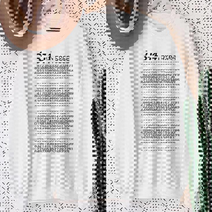 （背中側 バックプリント）314 円周率 パイ《数学》【変なtシャツ屋さん】理数系 数字 メッセージ 面白い スウェットシャツ 年配の女性への贈り物