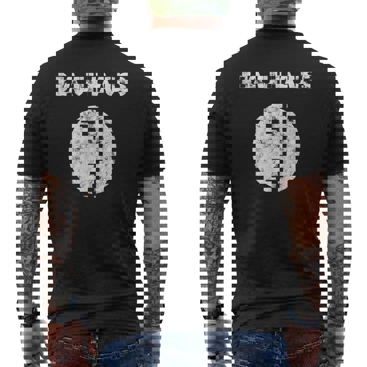 100年 バウハウス・スケール 1919年からのプロファイルデザイン ビンテージ メンズTシャツ バックプリント