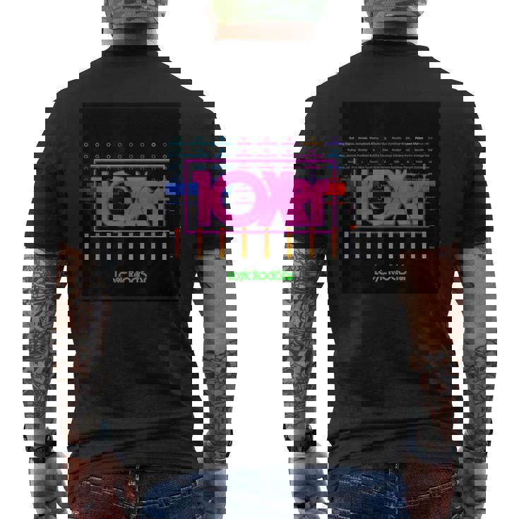 10Xer クール オリジナルアートワーク ロックスター エレクトロニック バンド メンズTシャツ バックプリント