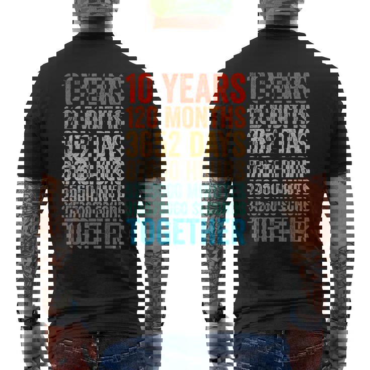 10年目の記念日 彼 彼女 カップル 10回目の結婚 メンズTシャツ バックプリント