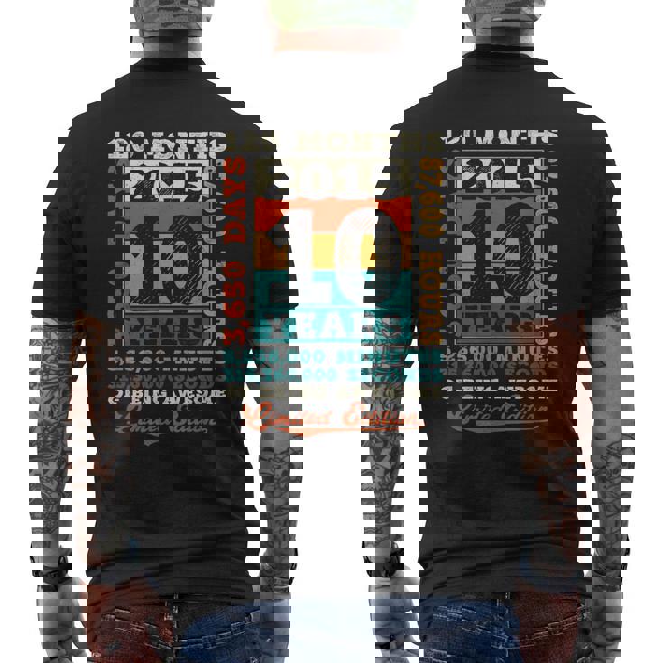 10歳の誕生日 10歳 120ヶ月 すごい生まれ 2015 メンズTシャツ バックプリント