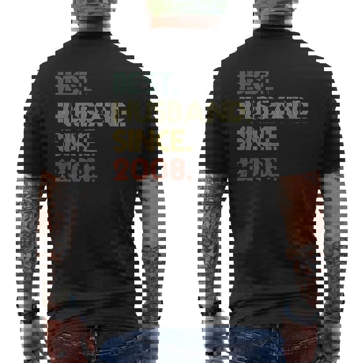 12Th Wedding Anniversary Husbandince 2008 メンズTシャツ バックプリント
