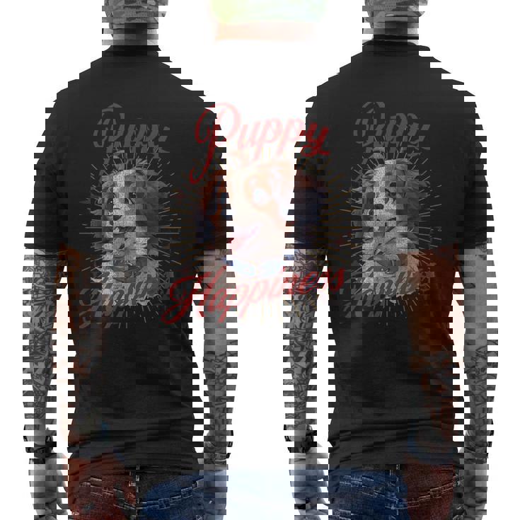 17 大谷 愛犬 子犬 デコピン デコイ Kooikerhondje Puppy メンズTシャツ バックプリント