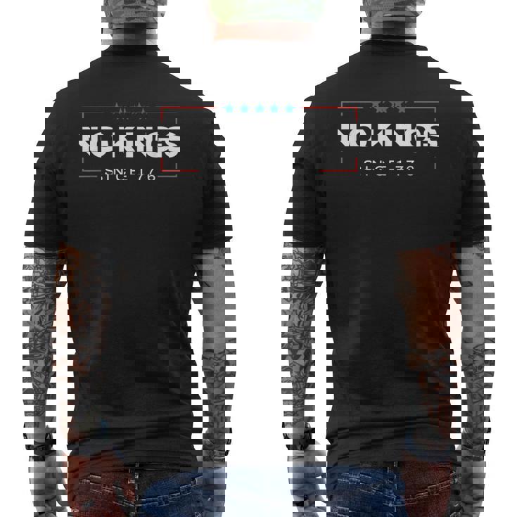 1776年以来王様はいないシンプル メンズTシャツ バックプリント