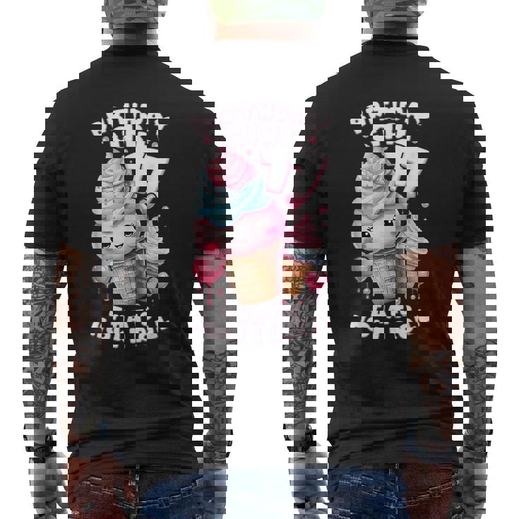 17歳の誕生日ガール 17年目 アイスクリーム 背番号17 メンズTシャツ バックプリント