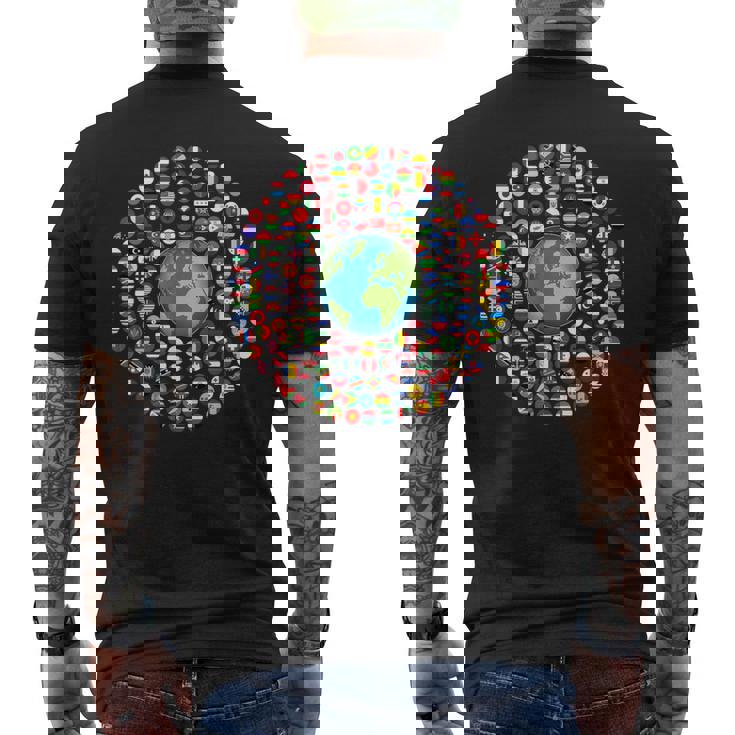 180 Banderas Banderas Del Mundo Mapa Del Mundo Con Banderas Camiseta Hombre Estampado Espalda