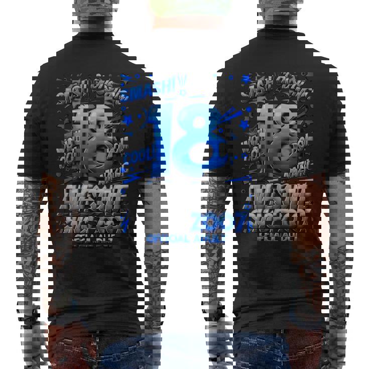 18歳の男の子向け公式成人向けギフト 18歳の誕生日 男の子向け メンズTシャツ バックプリント