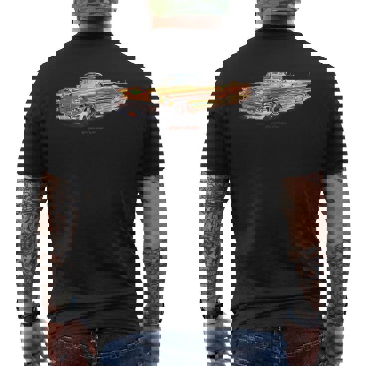 1958 インパラ ファイナルスコア ローライダー Kustom リードそり ホットロッド メンズTシャツ バックプリント