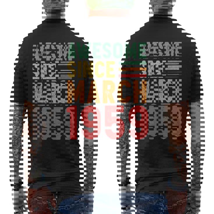 1959年3月から素晴らしい70歳の誕生日プレゼント。 メンズTシャツ バックプリント