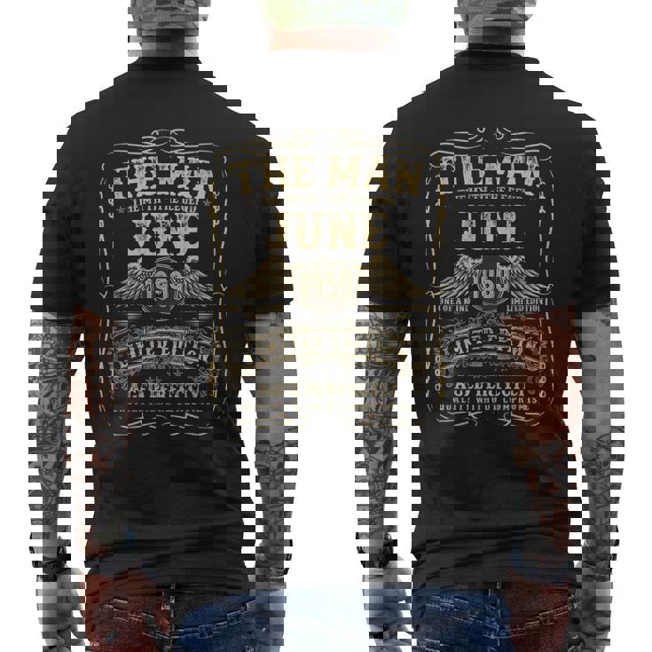 1959年6月 66歳 誕生日プレゼント 男性用 66歳 誕生日 メンズTシャツ バックプリント