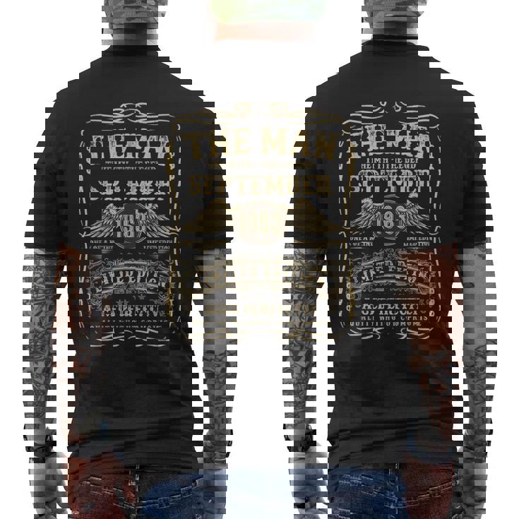 1963年9月 61歳の誕生日プレゼント 男性用 61歳の誕生日プレゼント メンズTシャツ バックプリント