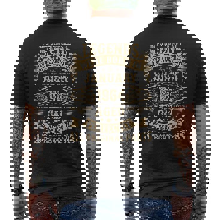 1964年1月 61歳の誕生日プレゼント 男性 61歳の誕生日 メンズTシャツ バックプリント