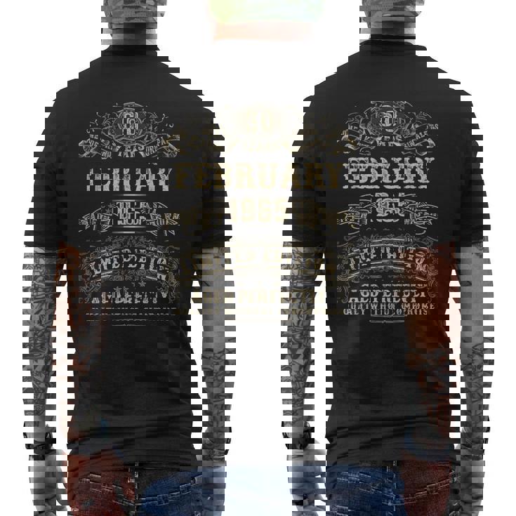 1965年2月 60歳 誕生日プレゼント 男性用 60歳 誕生日 メンズTシャツ バックプリント