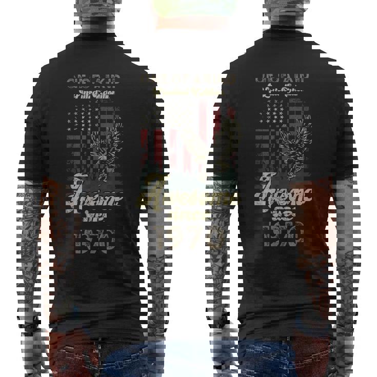 1970年、アメリカ国旗、イーグル、55歳の誕生日、愛国的 メンズTシャツ バックプリント