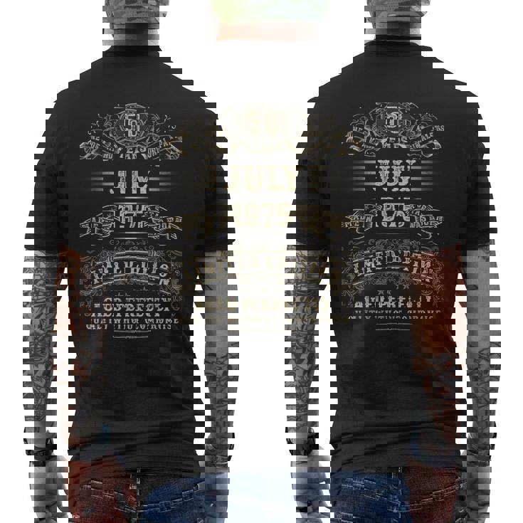 1975年7月 50歳の誕生日プレゼント 男性 50歳 誕生日 メンズTシャツ バックプリント
