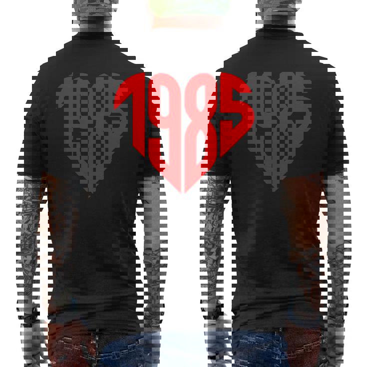 1985 ハート型 ヴィンテージ 1985 ハート型 ラブ 40歳の誕生日に メンズTシャツ バックプリント