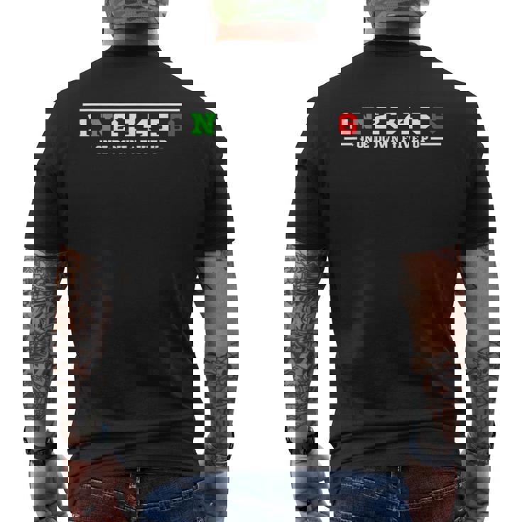 1N23456 オートバイ フットギアシフト メンズTシャツ バックプリント