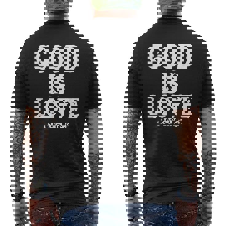 1ヨハネ4 メンズTシャツ バックプリント