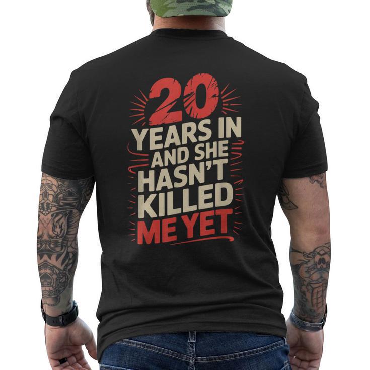 20 Ans Mariés Pour Hommes Drôle 10E Anniversaire De Mariage T-shirt imprimé au dos