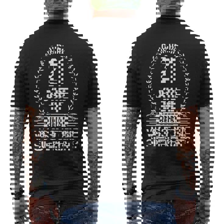 21年 結婚21周年 記念日 ギフト メンズTシャツ バックプリント