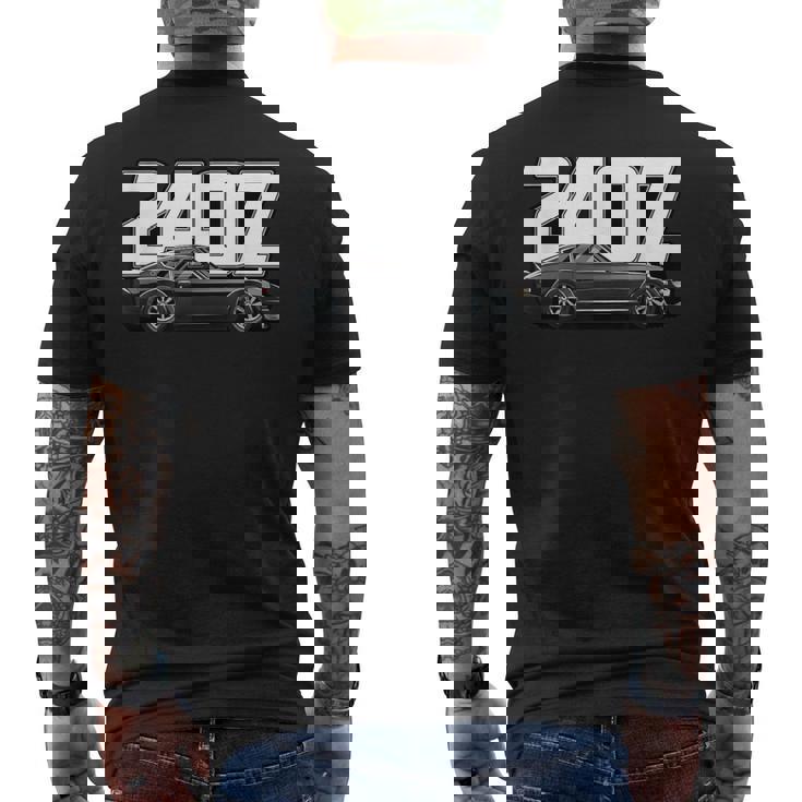 240Z クラシック オールドスクール 日本のクラシックカー メンズTシャツ バックプリント