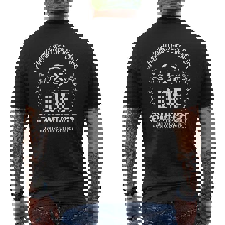 25周年記念の至福のひとときを大切に メンズTシャツ バックプリント