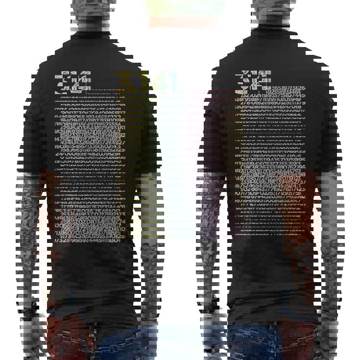 314 数学 物理学 314 円周率の日 メンズTシャツ バックプリント