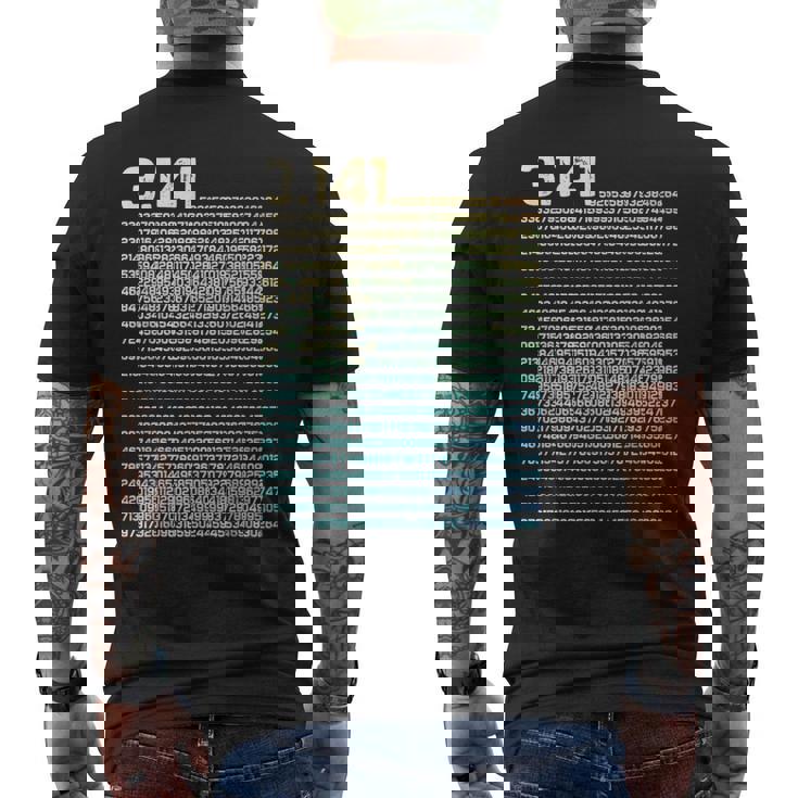 314 数学 物理学 314 円周率の日 メンズTシャツ バックプリント