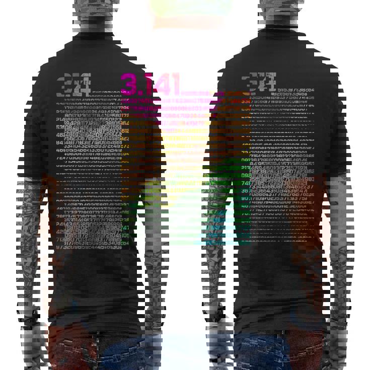 314 数学物理の先生 314 円周率 メンズTシャツ バックプリント