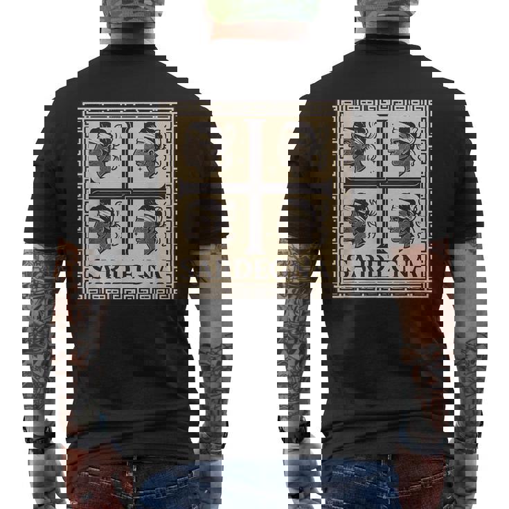 4 森 サルデーニャ 旗 サルデーニャ ギフト ローマ風 メンズTシャツ バックプリント