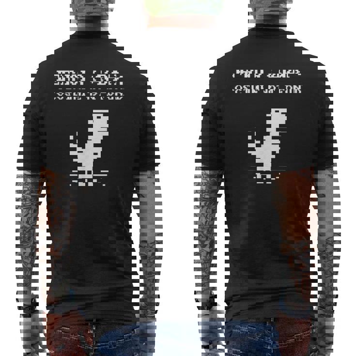 404 エラーコスチューム Not Found シャツ 面白い ハロウィン インターネット メンズTシャツ バックプリント