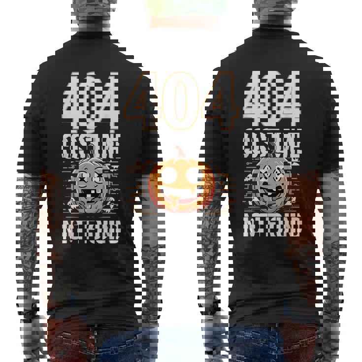 404 コスチューム未発見 ピクセルアート ハロウィンデザイン メンズTシャツ バックプリント