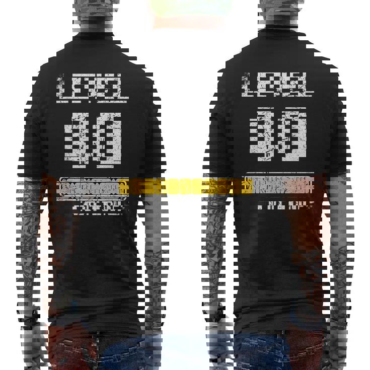 40歳の誕生日 レベル40 40歳 楽しい メンズTシャツ バックプリント